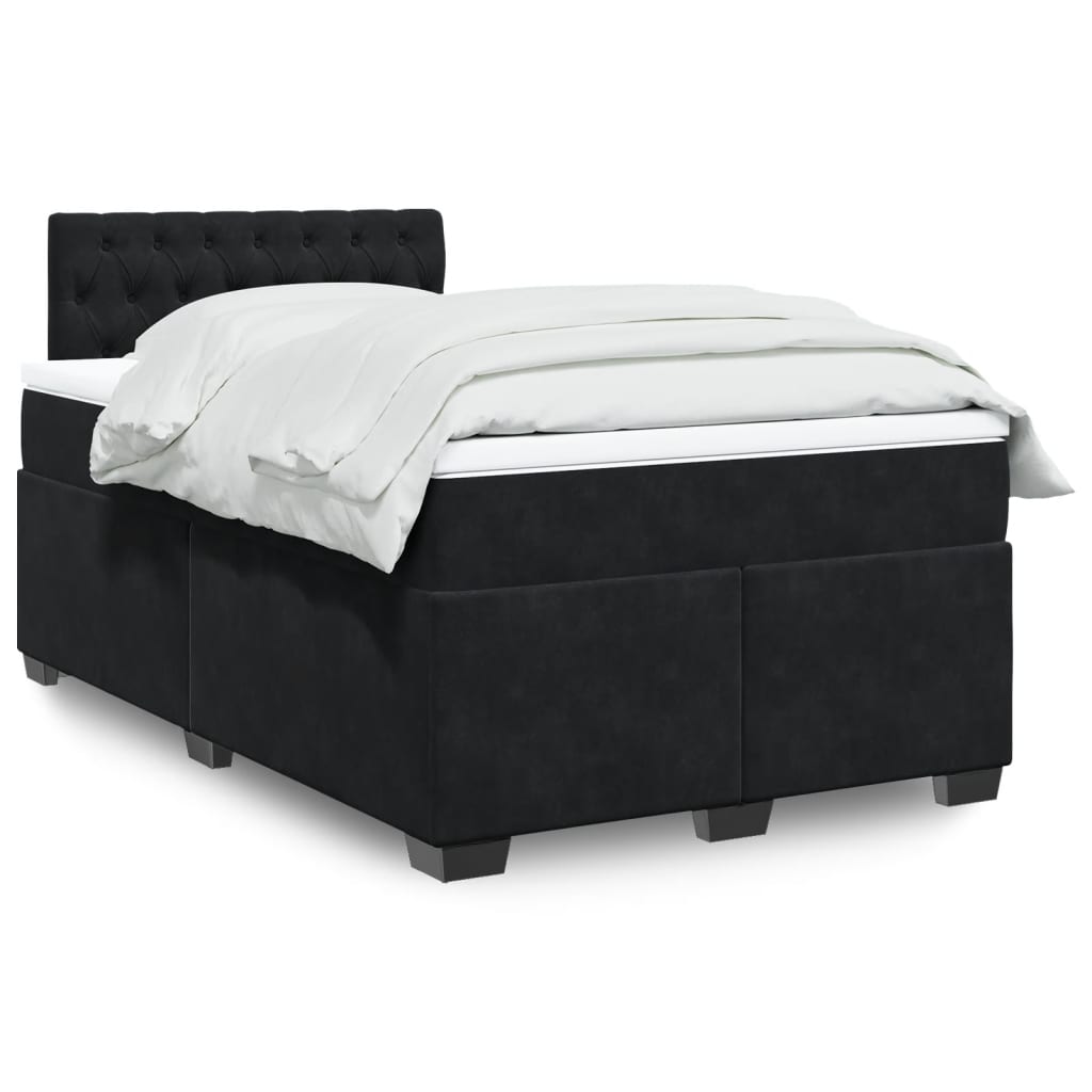 vidaXL Boxspring met matras fluweel donkergrijs 200x200 cm