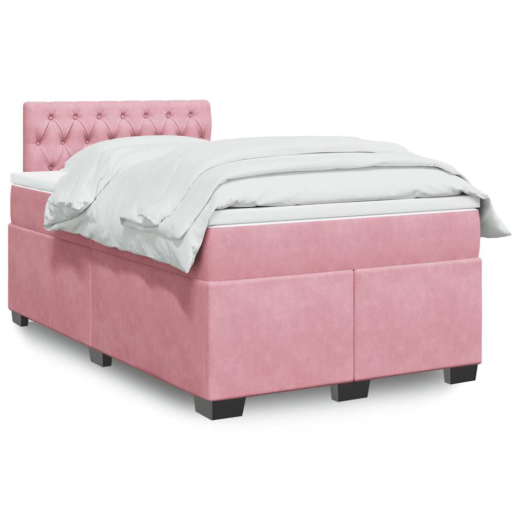 vidaXL Boxspring met matras fluweel donkergrijs 200x200 cm