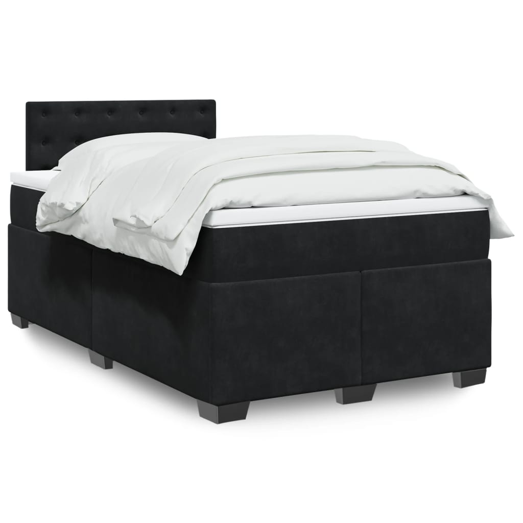 vidaXL Boxspring met matras fluweel donkergrijs 200x200 cm