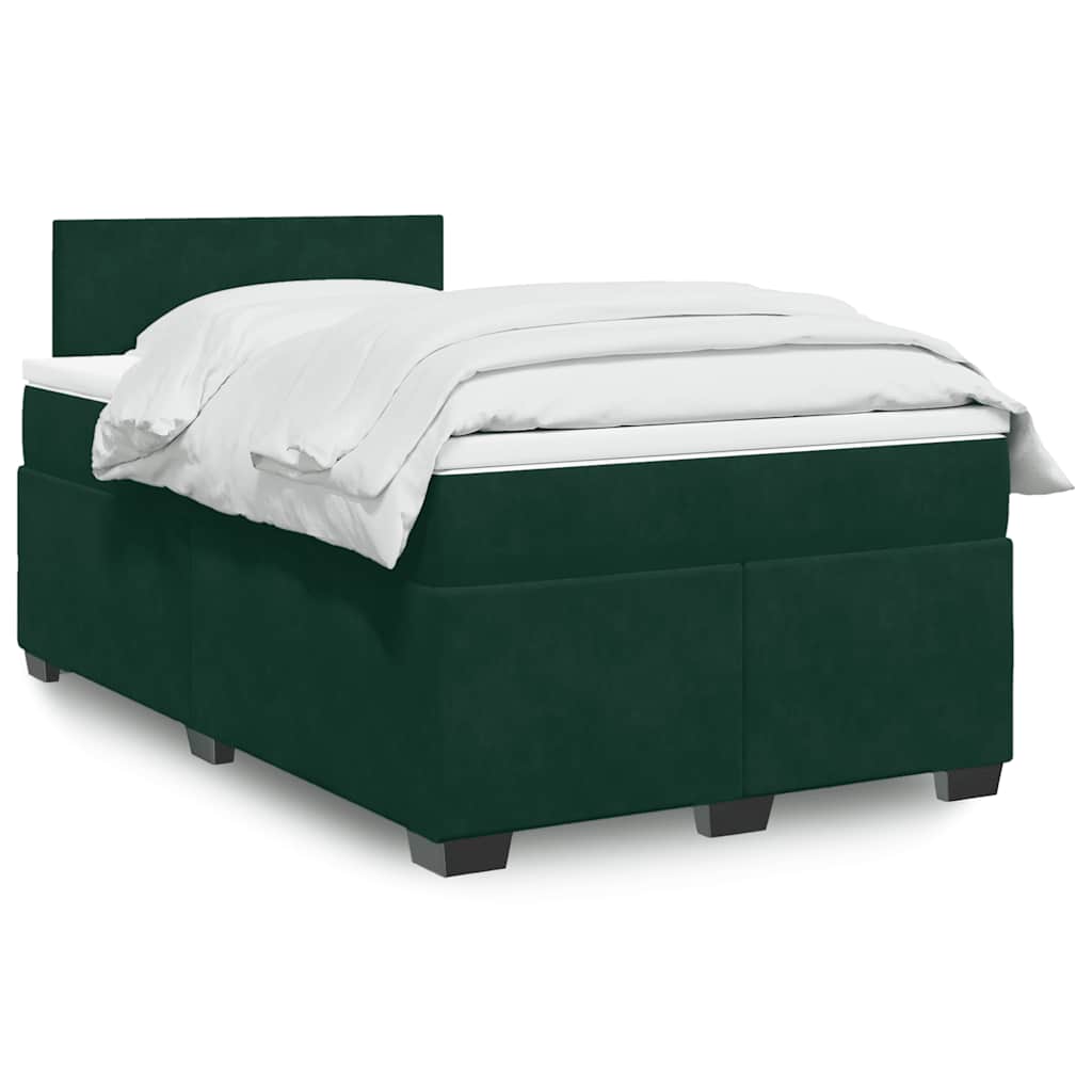 vidaXL Boxspring met matras fluweel donkergrijs 200x200 cm