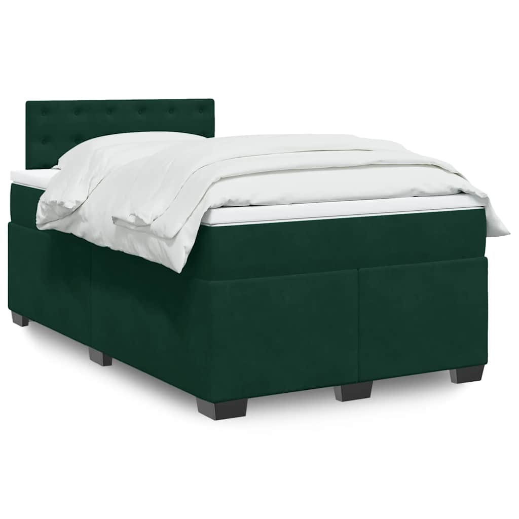 vidaXL Boxspring met matras fluweel donkergrijs 200x200 cm