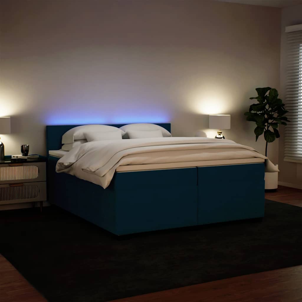 vidaXL Boxspring met matras fluweel donkergrijs 200x200 cm