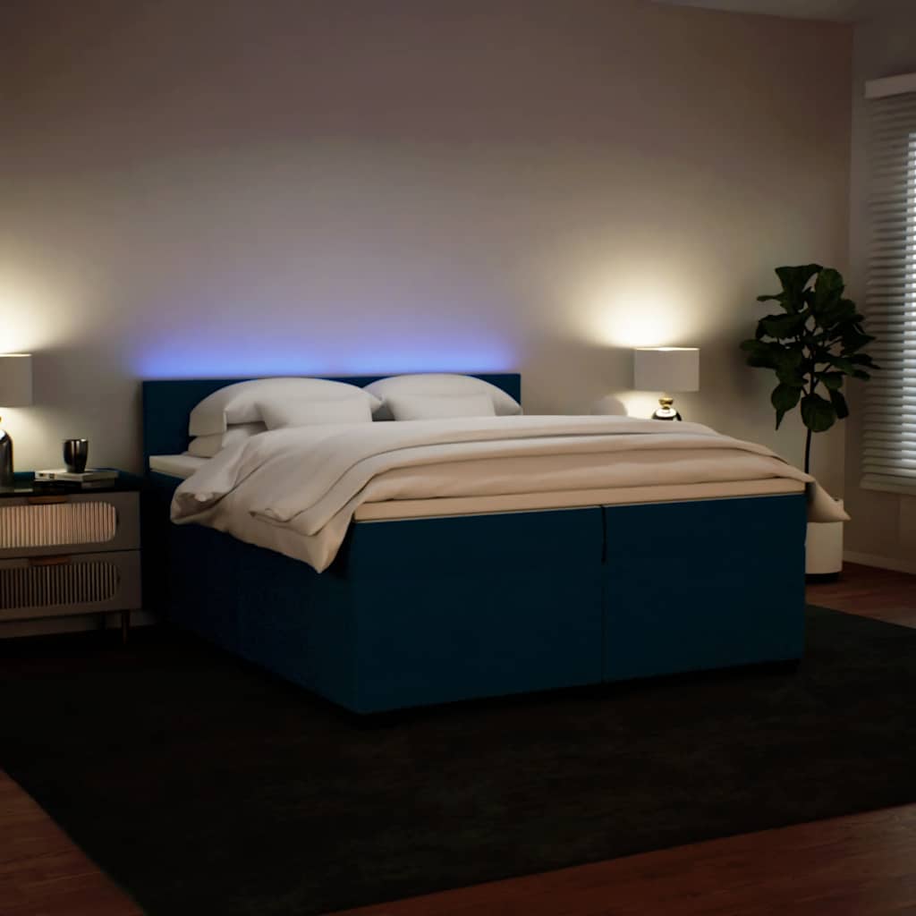 vidaXL Boxspring met matras fluweel donkergrijs 200x200 cm