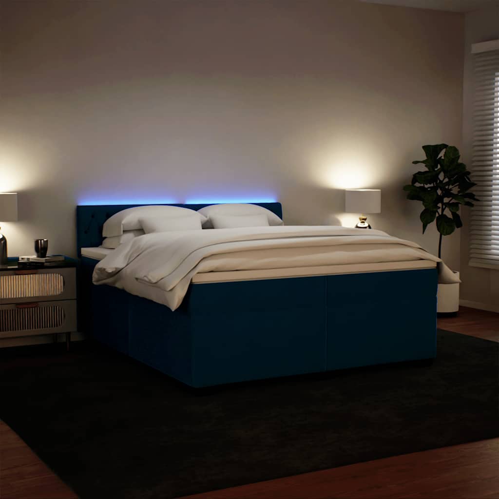vidaXL Boxspring met matras fluweel donkergrijs 200x200 cm