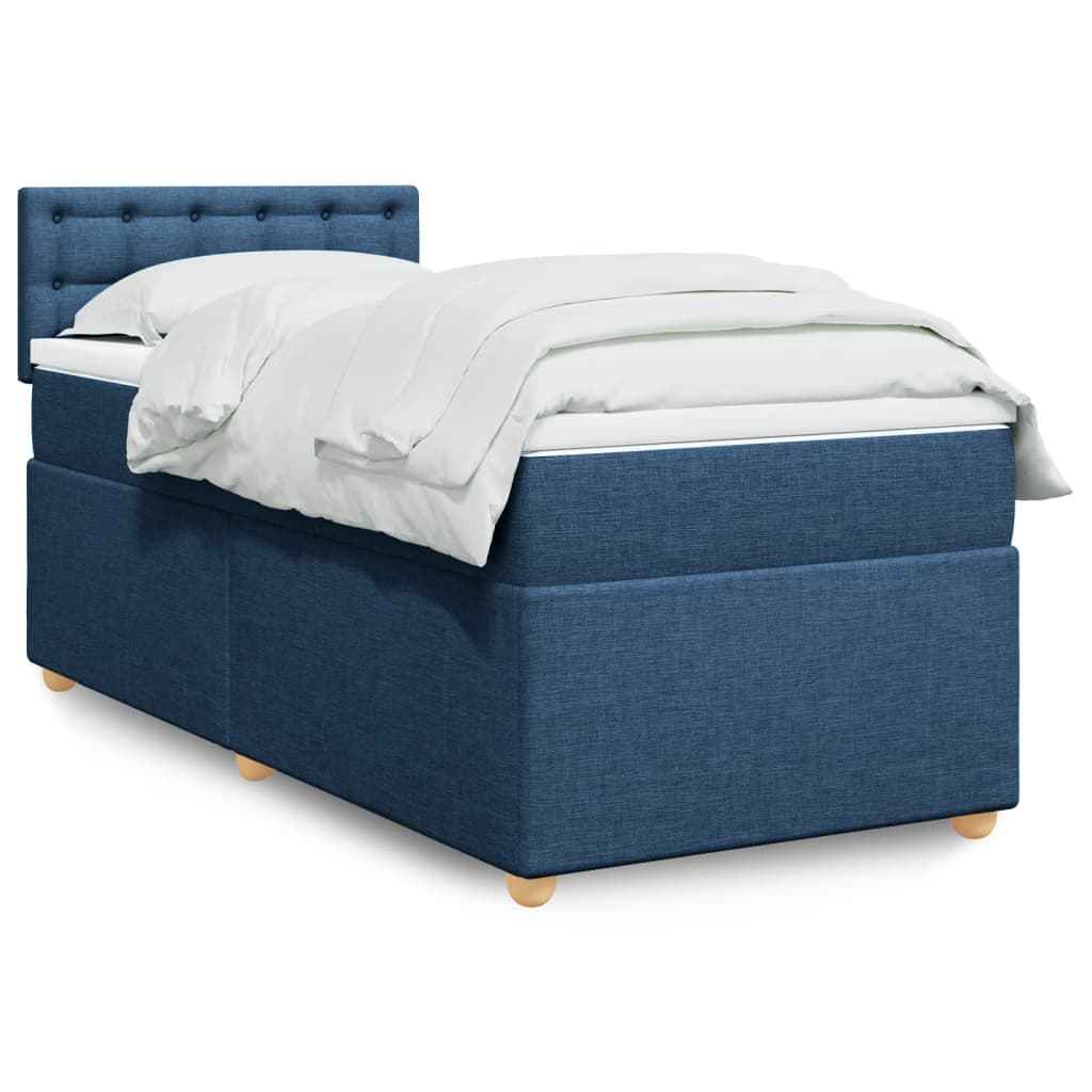 vidaXL Boxspring met matras stof donkergrijs 90x190 cm