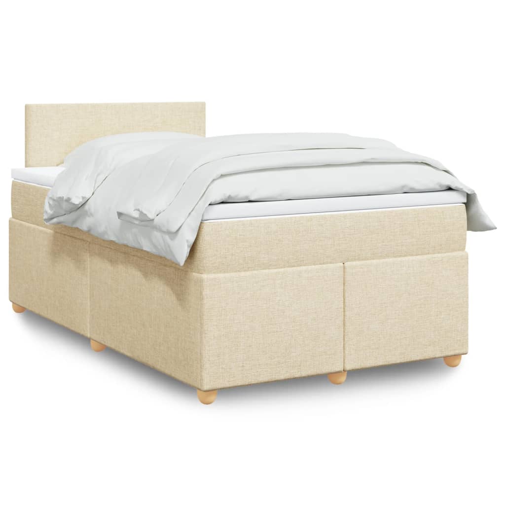 vidaXL Boxspring met matras stof donkergrijs 90x190 cm