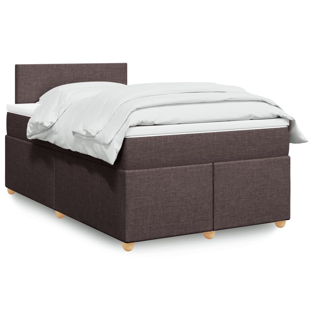 vidaXL Boxspring met matras stof donkergrijs 90x190 cm