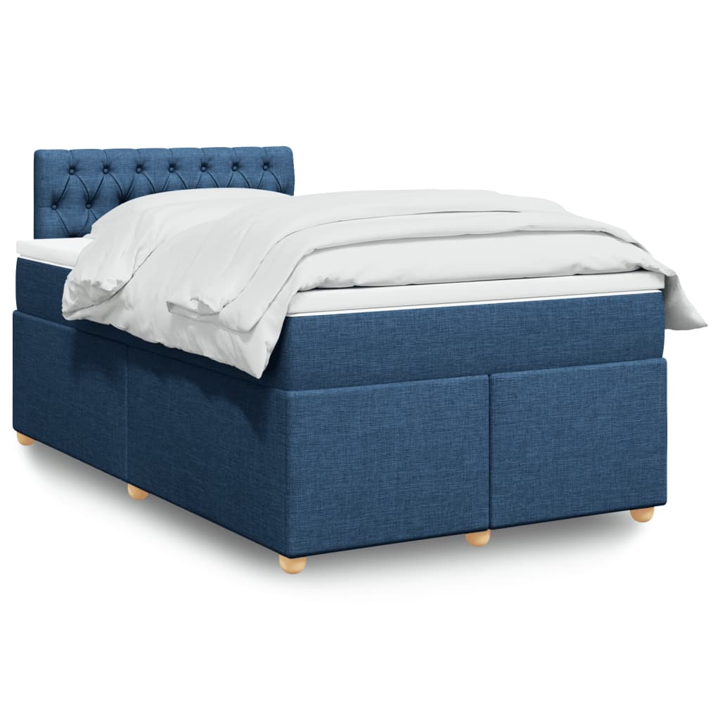 vidaXL Boxspring met matras stof donkergrijs 90x190 cm