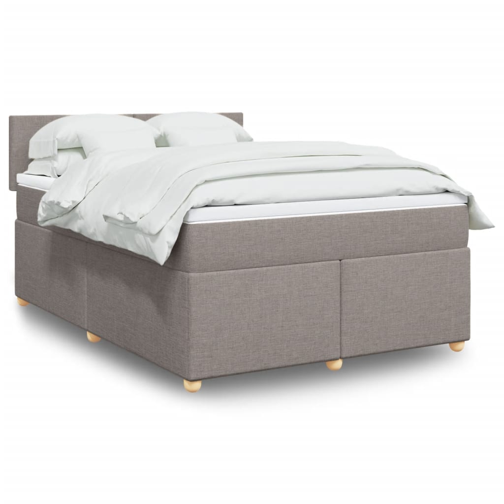 vidaXL Boxspring met matras stof donkergrijs 90x190 cm