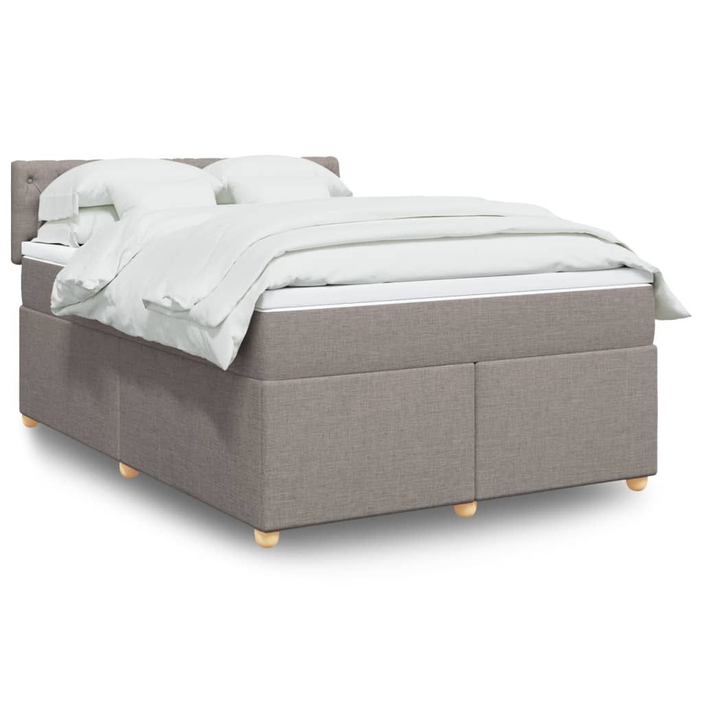 vidaXL Boxspring met matras stof donkergrijs 90x190 cm