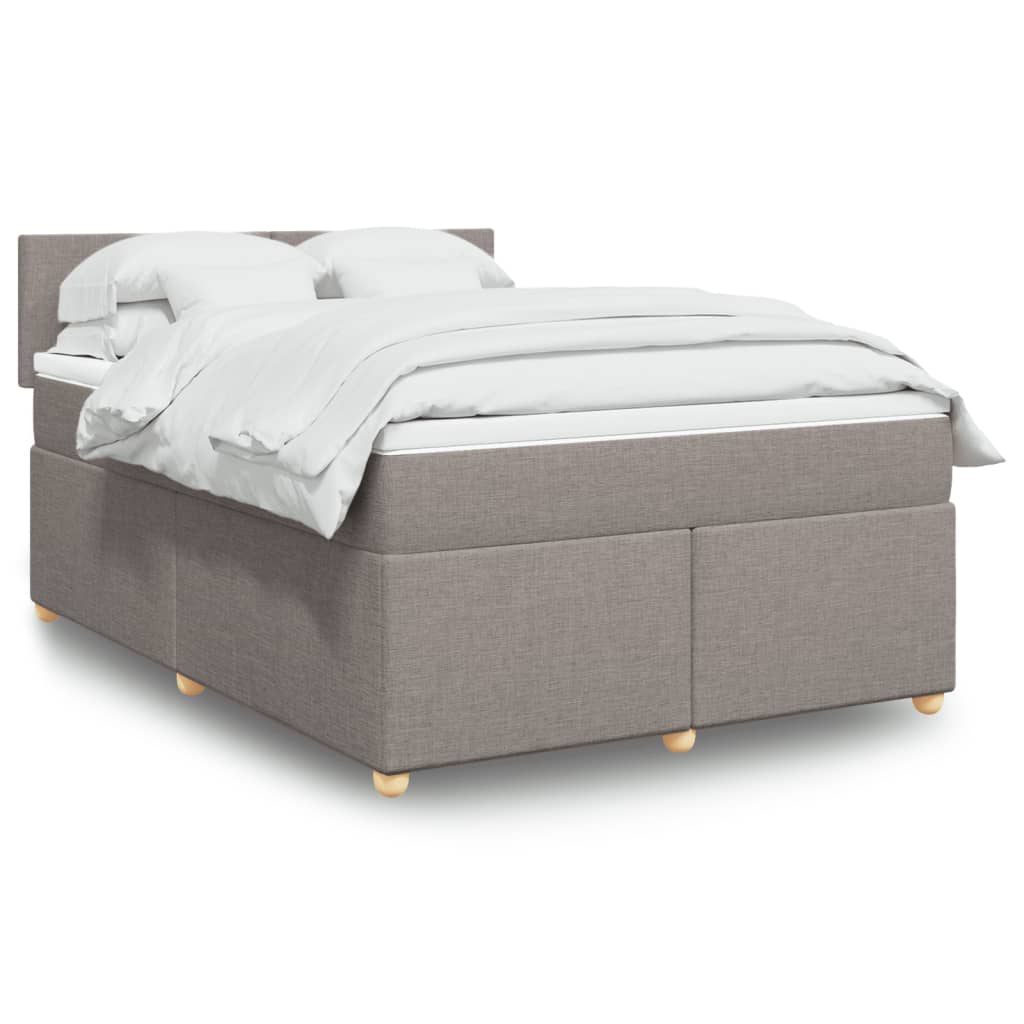 vidaXL Boxspring met matras stof donkergrijs 90x190 cm