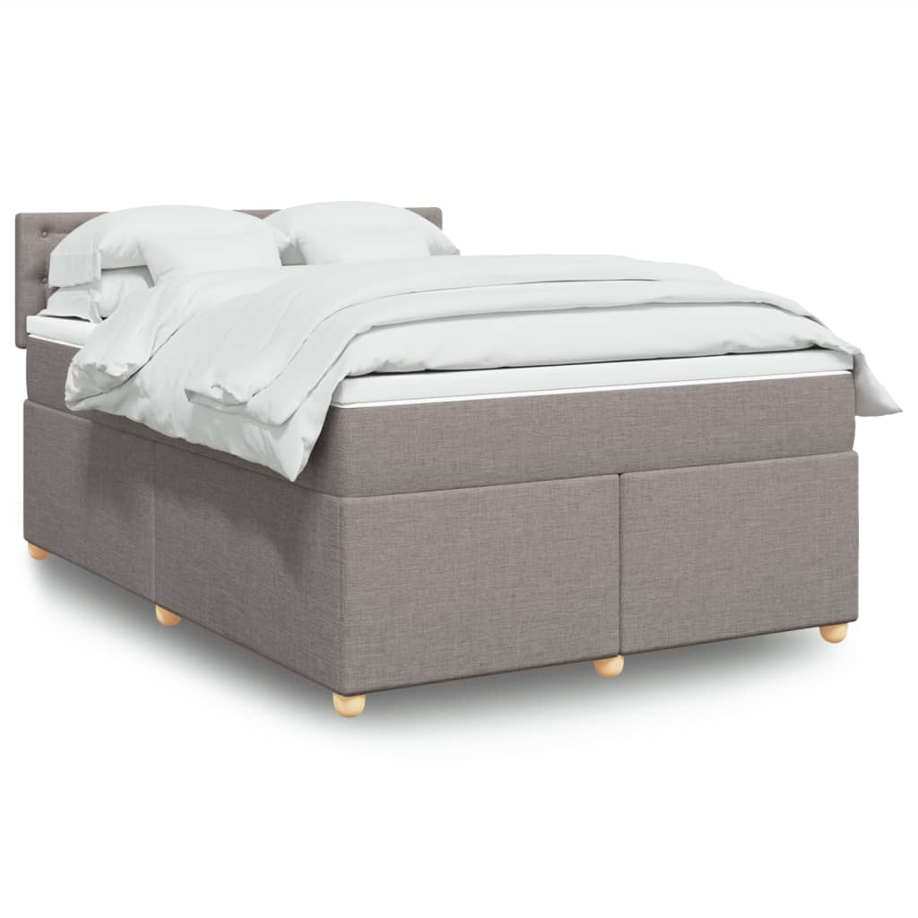 vidaXL Boxspring met matras stof donkergrijs 90x190 cm