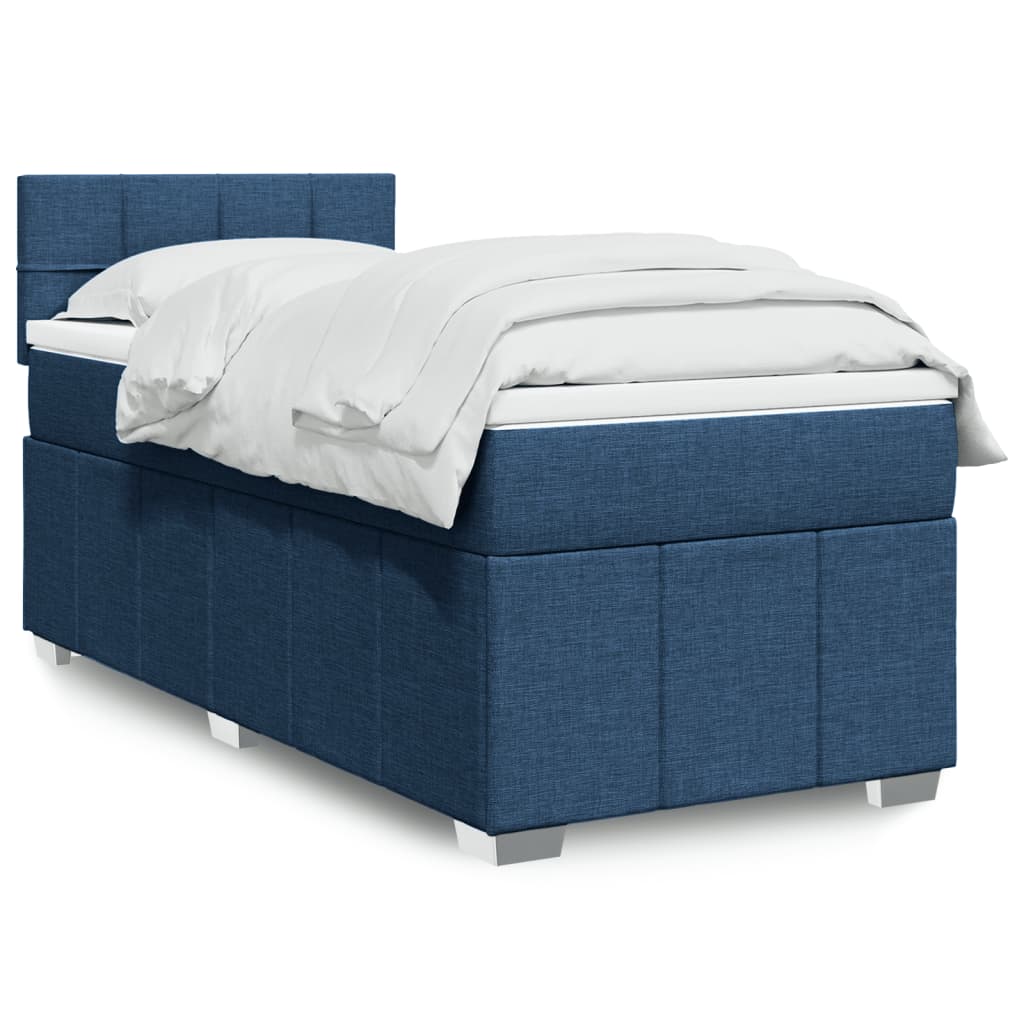 vidaXL Boxspring met matras stof donkergrijs 120x200 cm