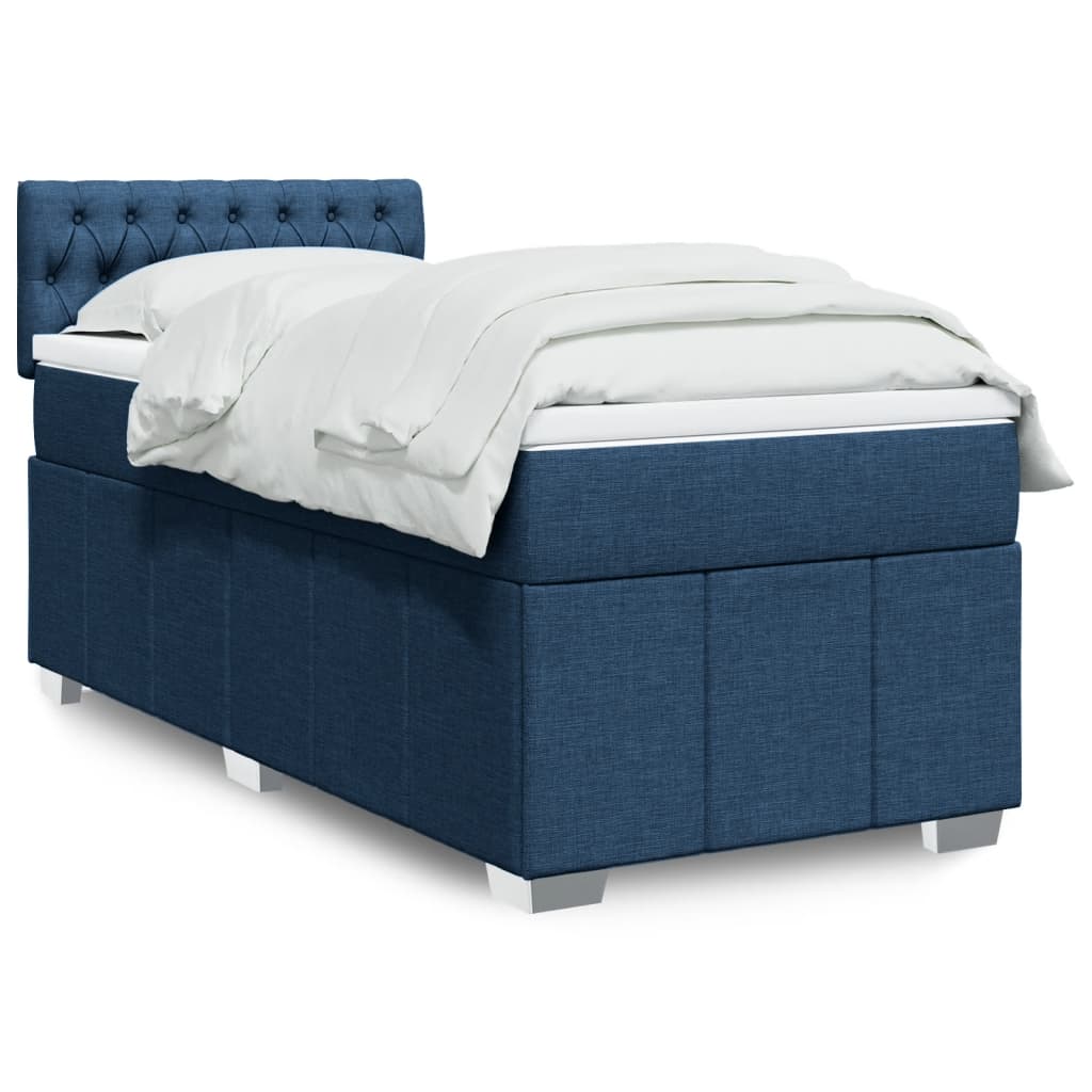 vidaXL Boxspring met matras stof donkergrijs 120x200 cm