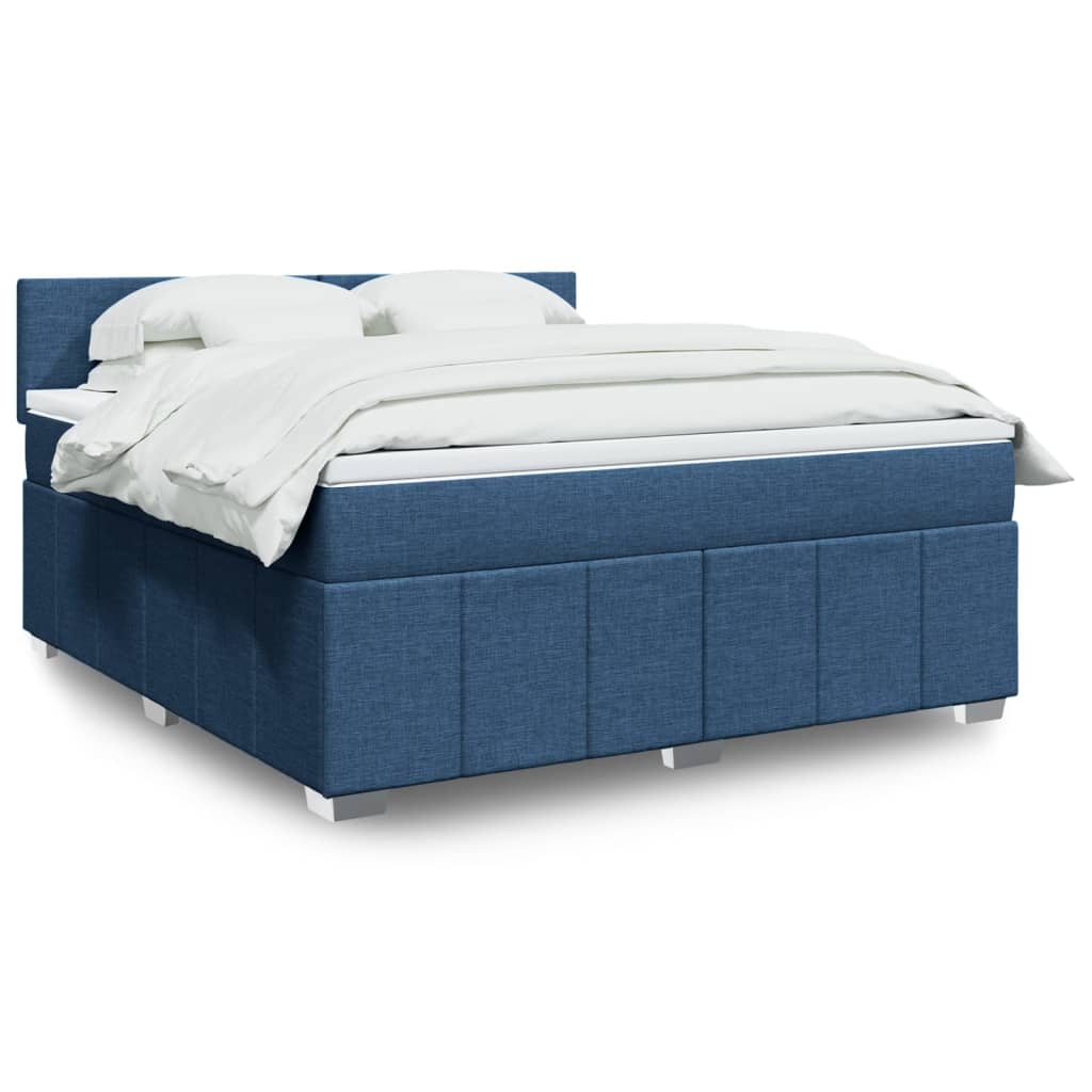vidaXL Boxspring met matras stof donkergrijs 120x200 cm