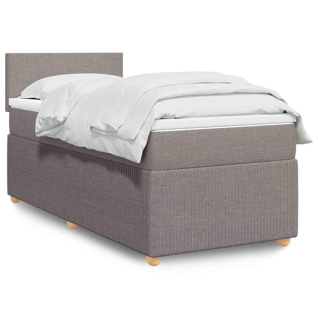 vidaXL Boxspring met matras stof blauw 90x190 cm