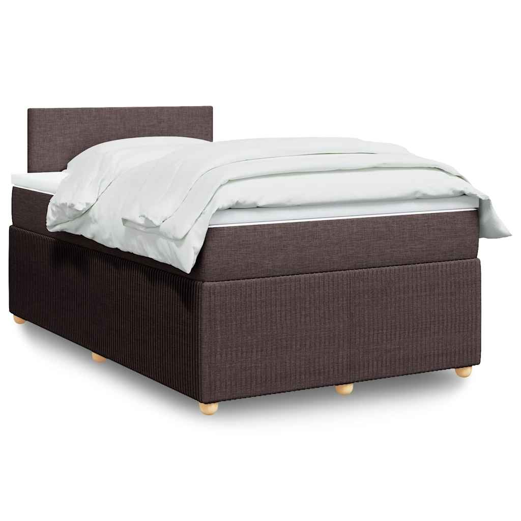 vidaXL Boxspring met matras stof blauw 90x190 cm