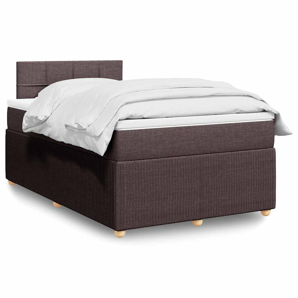 vidaXL Boxspring met matras stof blauw 90x190 cm