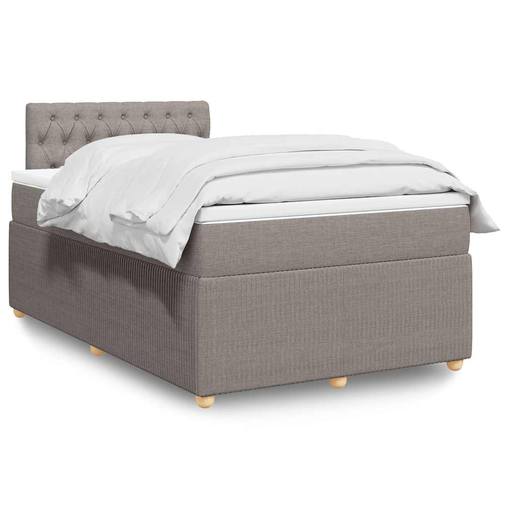 vidaXL Boxspring met matras stof blauw 90x190 cm