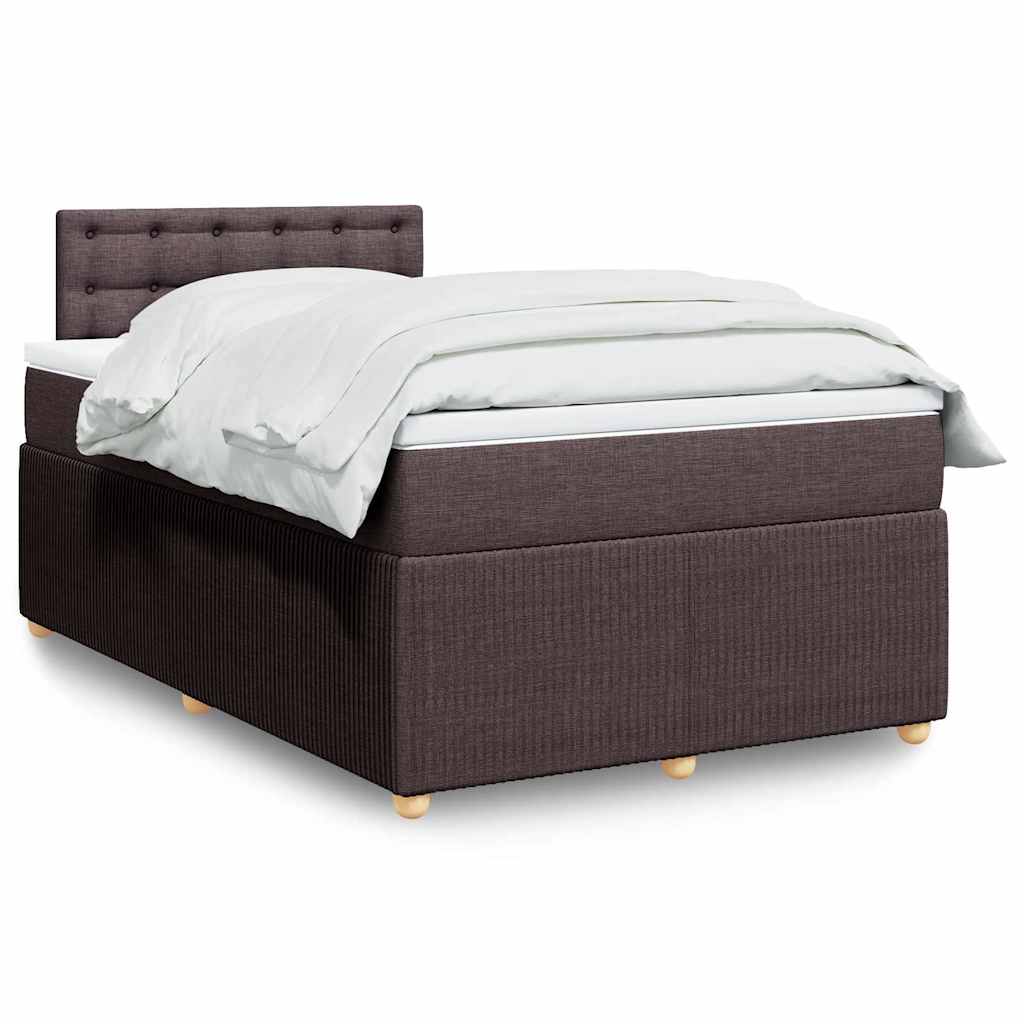 vidaXL Boxspring met matras stof blauw 90x190 cm