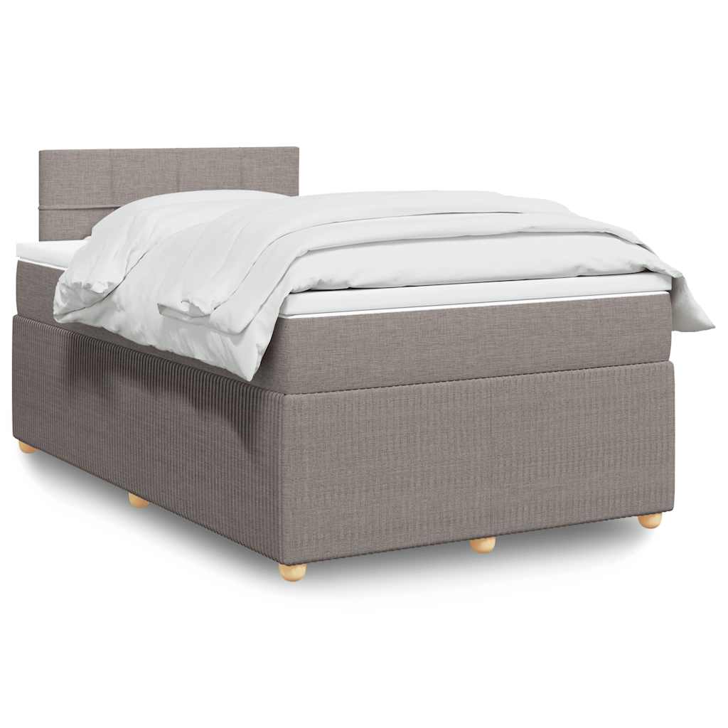 vidaXL Boxspring met matras stof blauw 90x190 cm