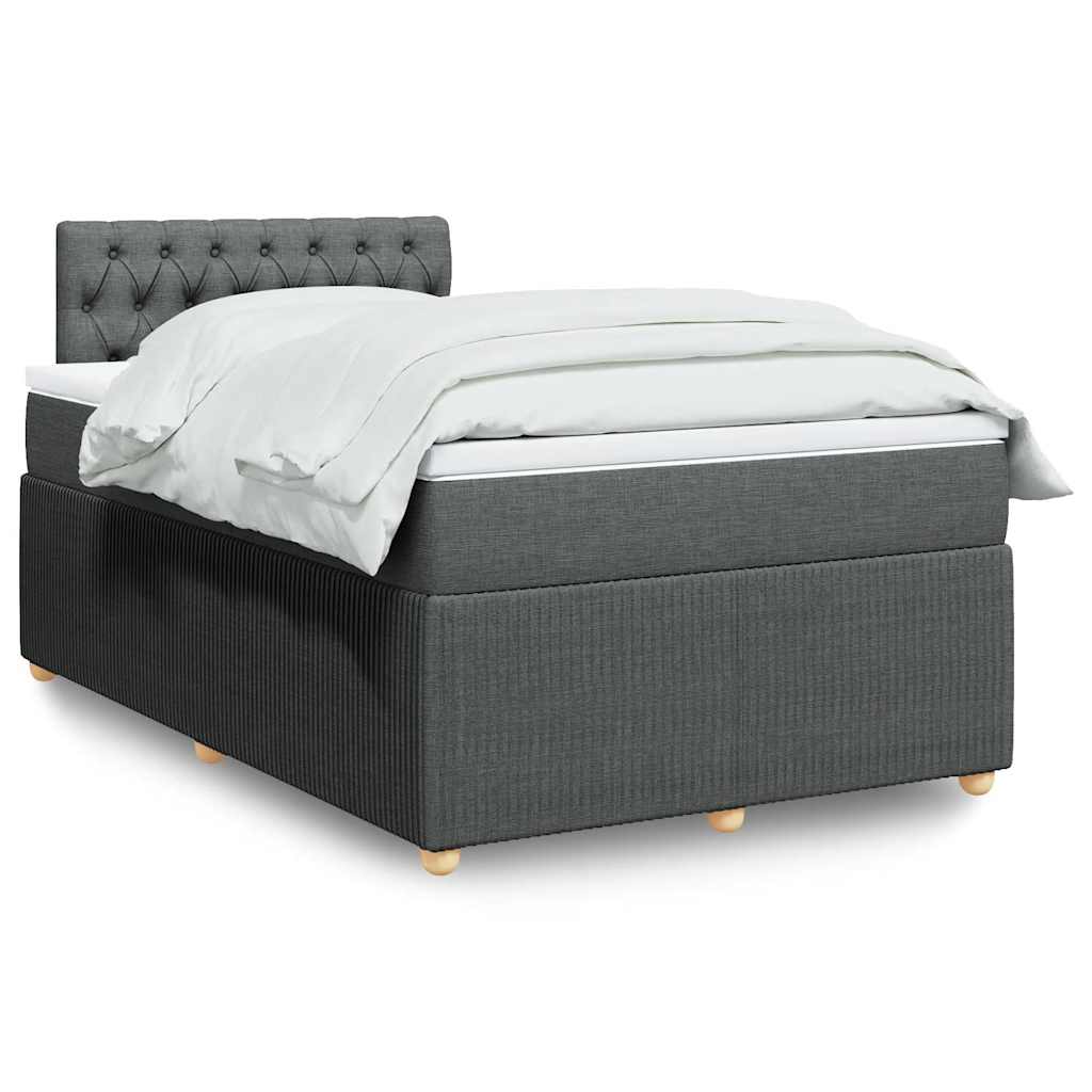 vidaXL Boxspring met matras stof blauw 90x190 cm