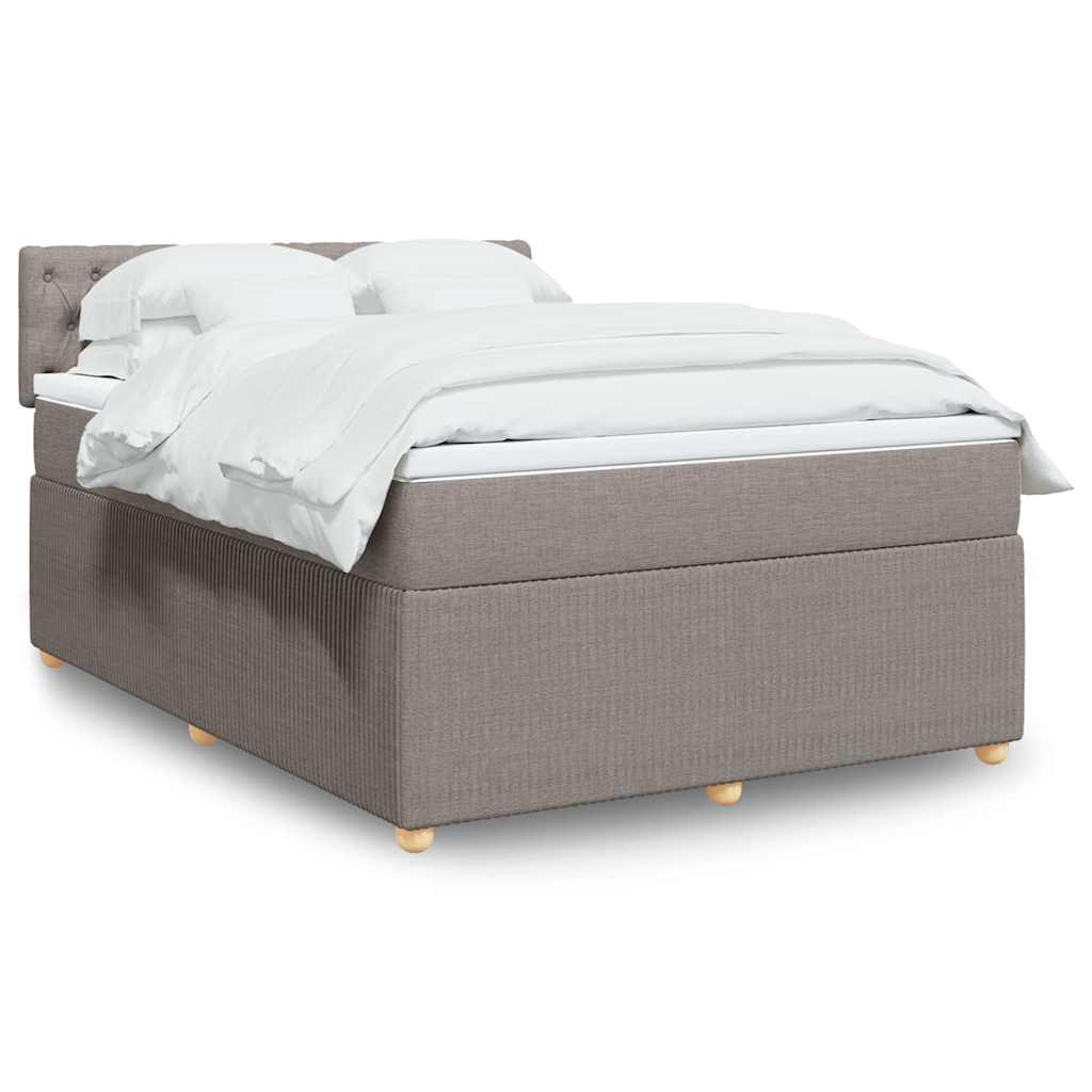 vidaXL Boxspring met matras stof blauw 90x190 cm