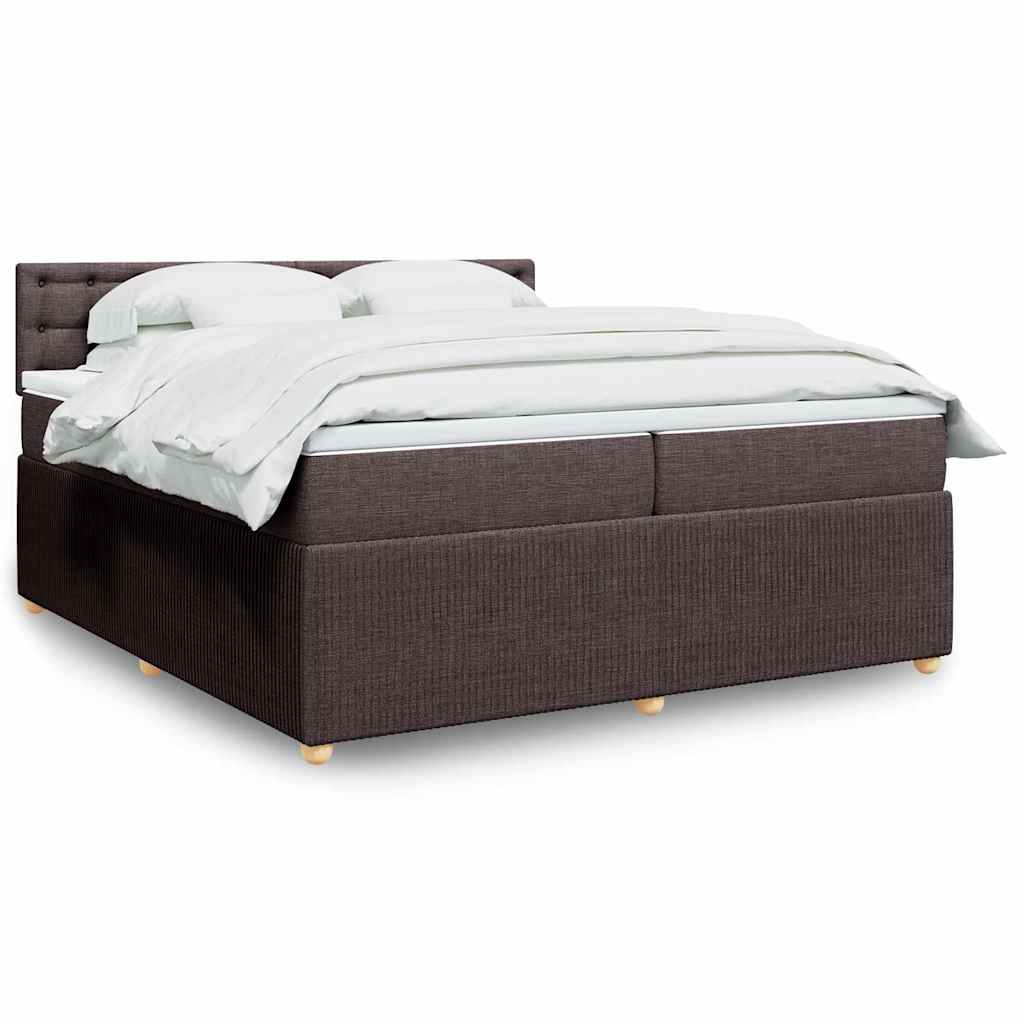 vidaXL Boxspring met matras stof blauw 90x190 cm