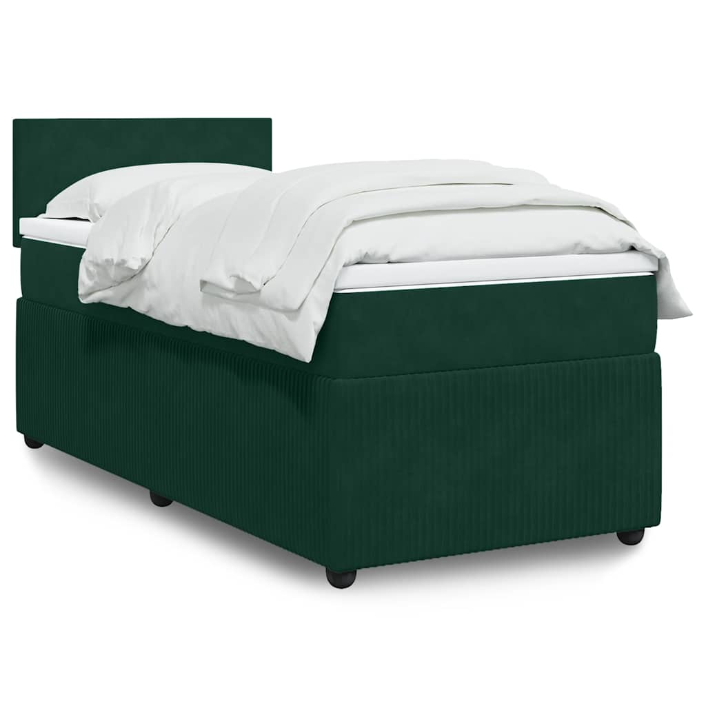 vidaXL Boxspring met matras fluweel roze 80x200 cm