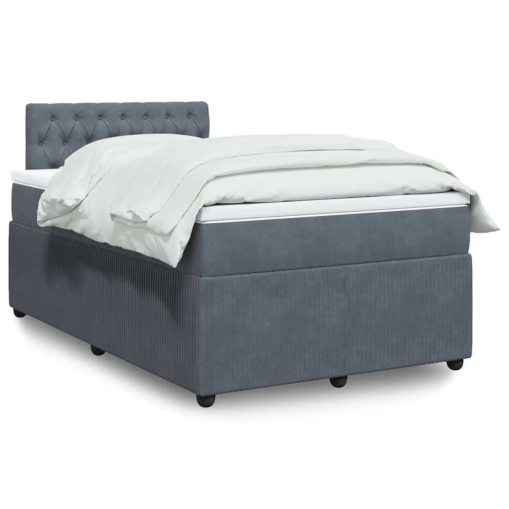 vidaXL Boxspring met matras fluweel roze 80x200 cm