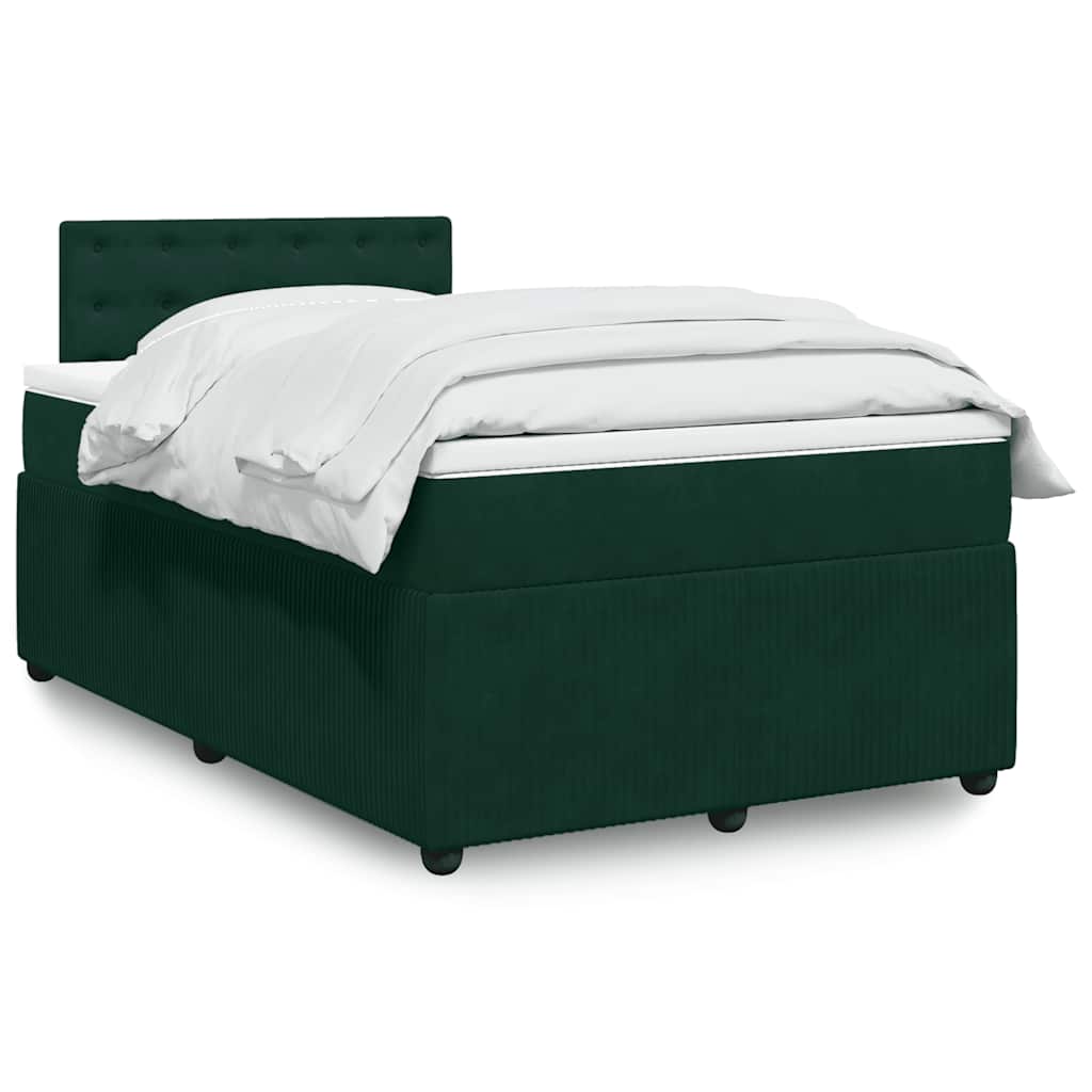 vidaXL Boxspring met matras fluweel roze 80x200 cm