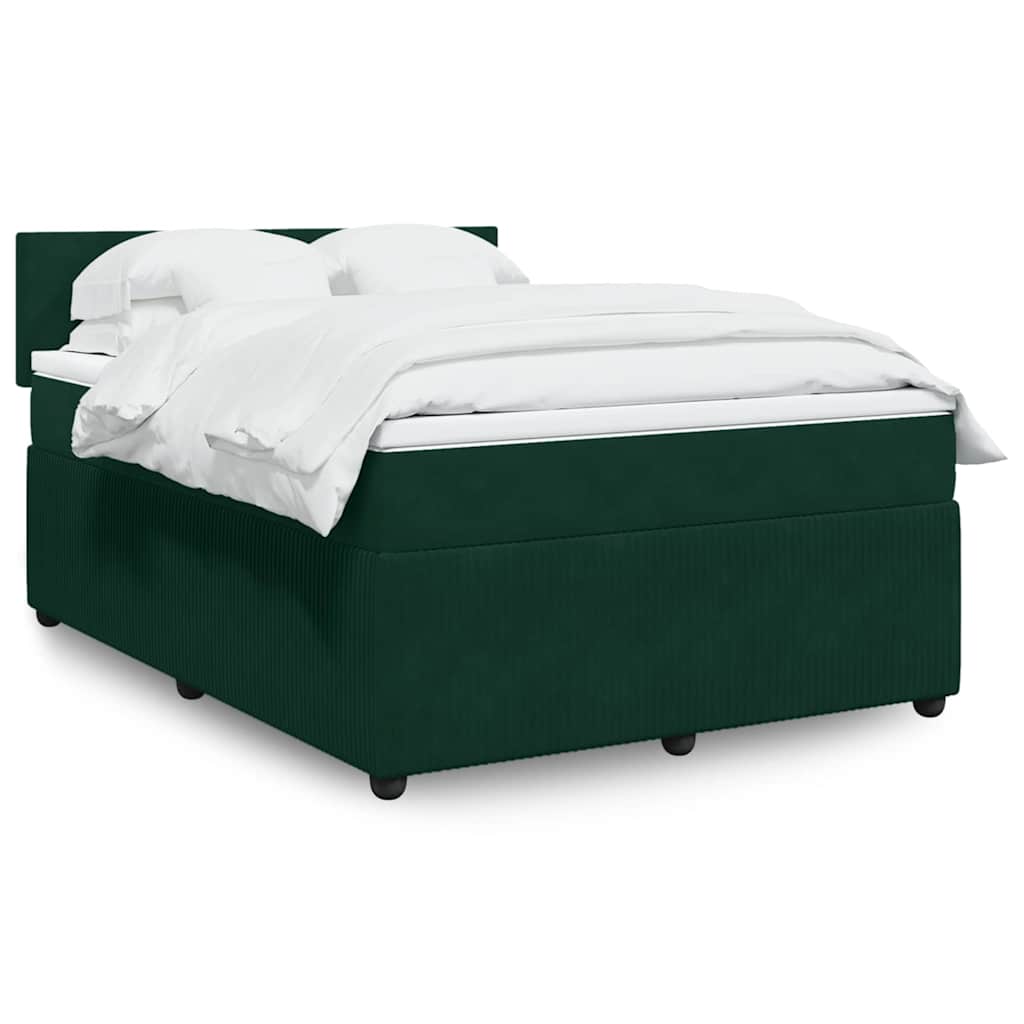 vidaXL Boxspring met matras fluweel roze 80x200 cm