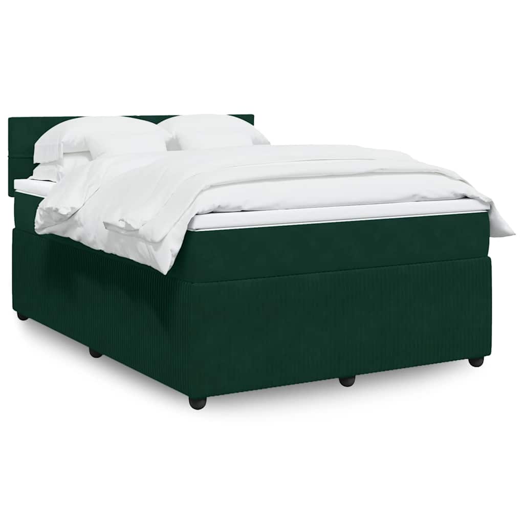 vidaXL Boxspring met matras fluweel roze 80x200 cm