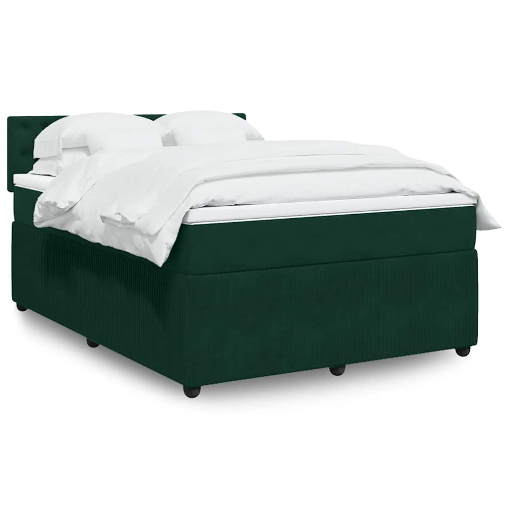vidaXL Boxspring met matras fluweel roze 80x200 cm