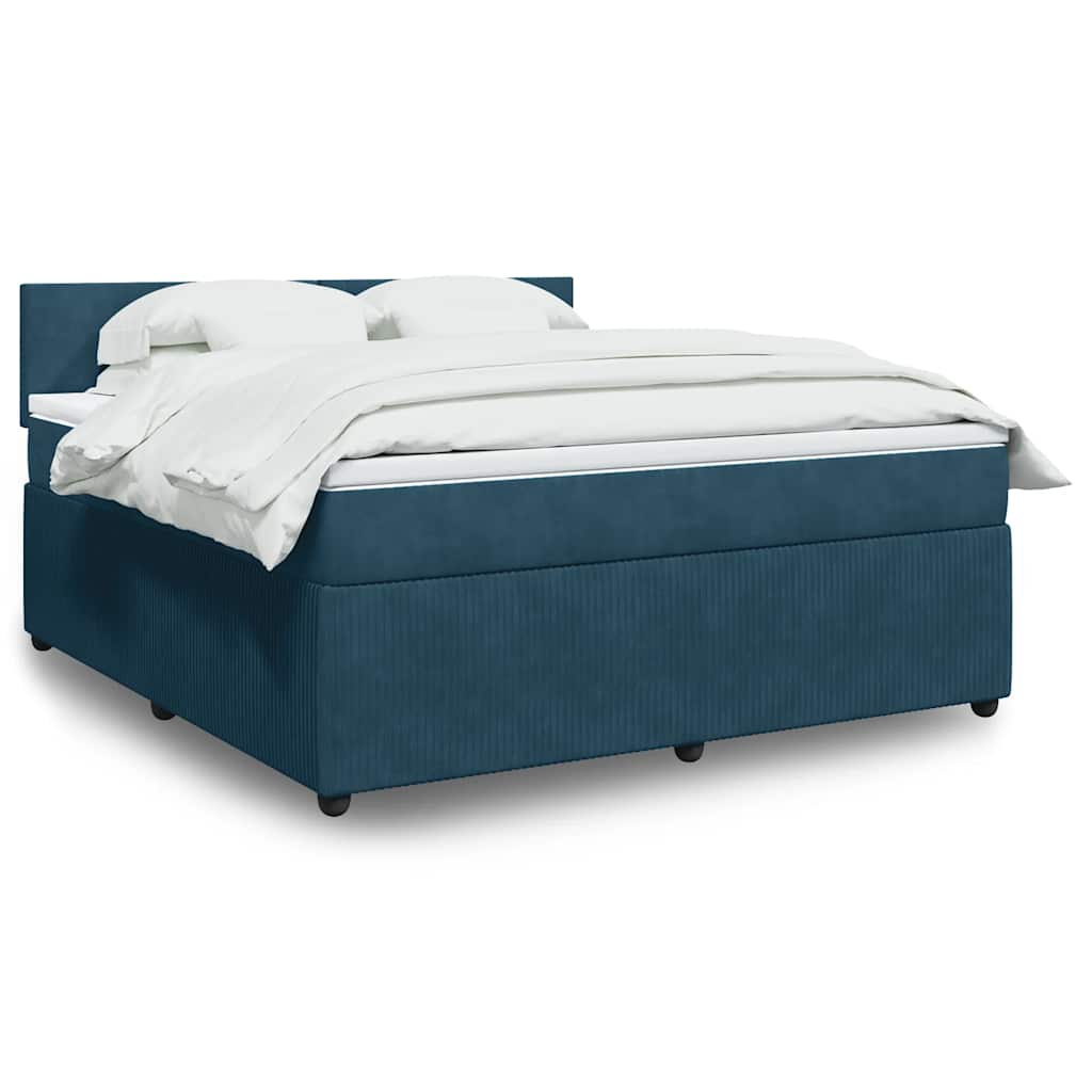 vidaXL Boxspring met matras fluweel roze 80x200 cm
