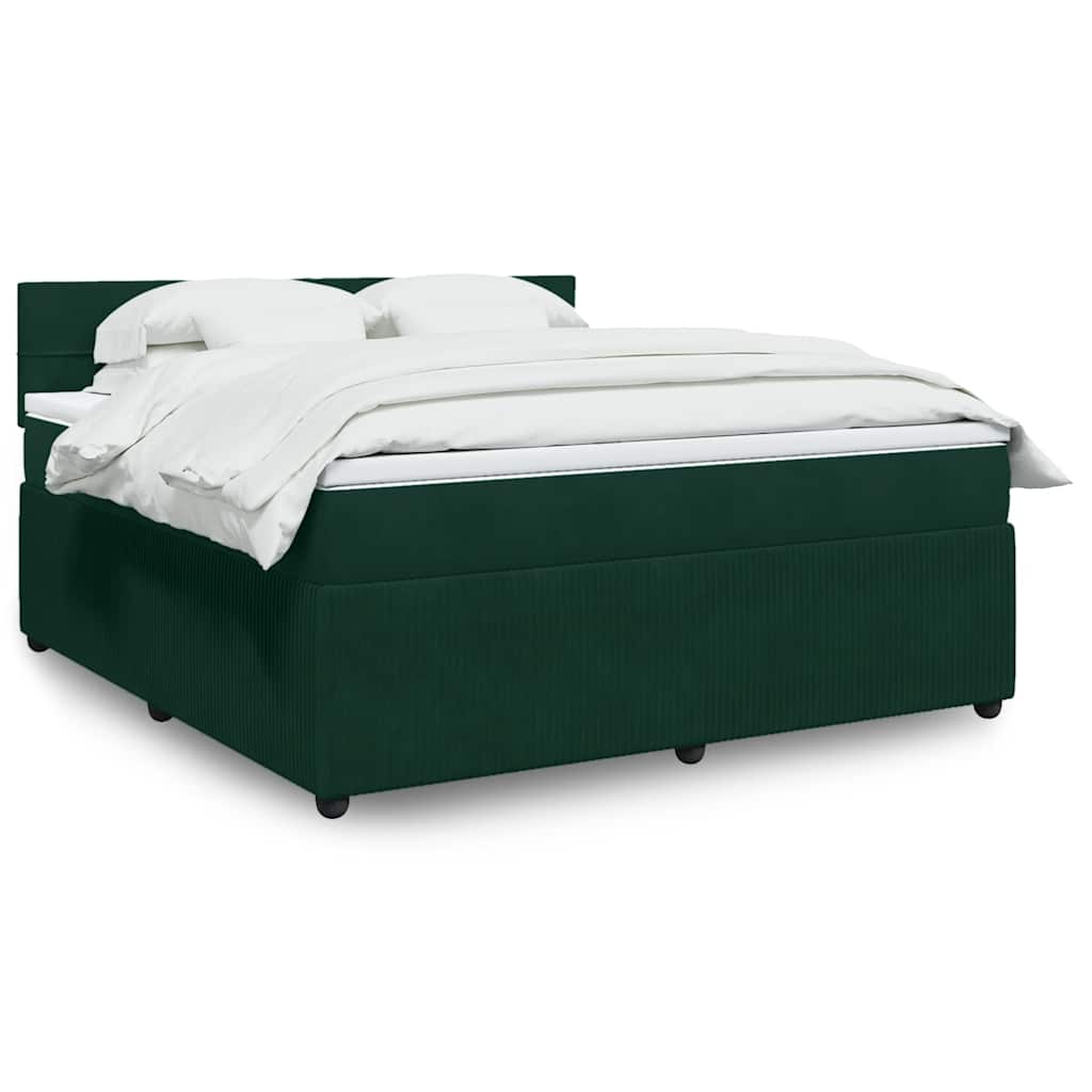 vidaXL Boxspring met matras fluweel roze 80x200 cm
