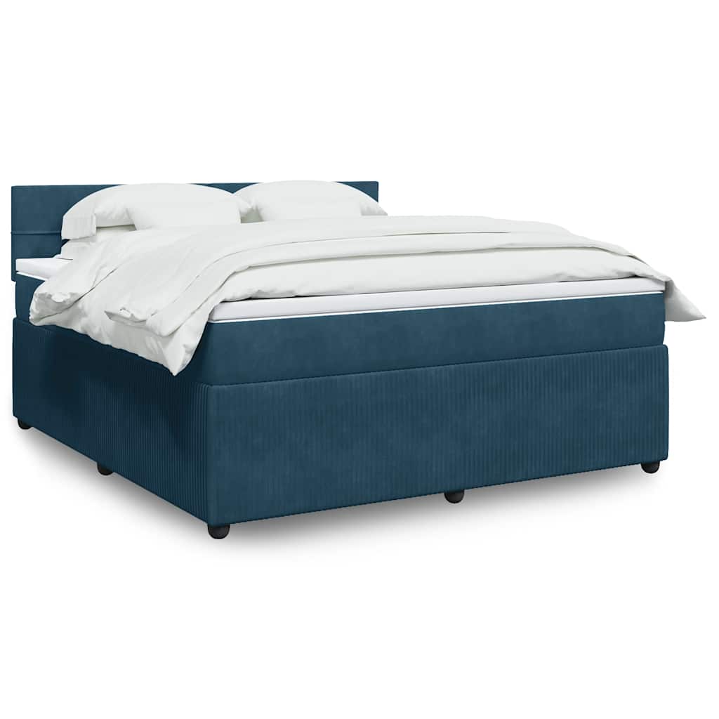 vidaXL Boxspring met matras fluweel roze 80x200 cm