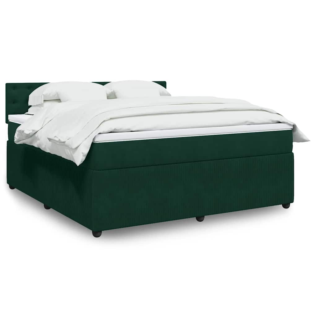 vidaXL Boxspring met matras fluweel roze 80x200 cm