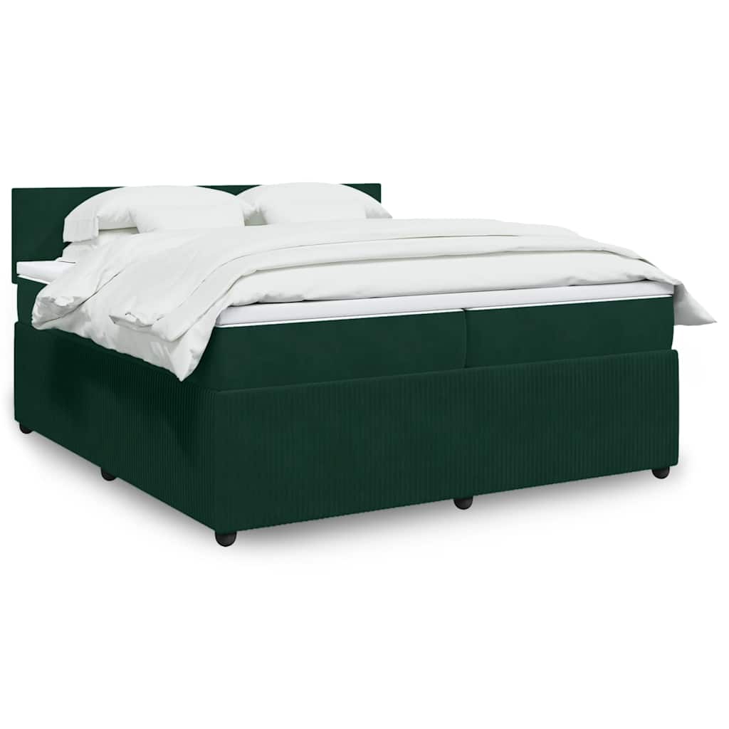vidaXL Boxspring met matras fluweel roze 80x200 cm