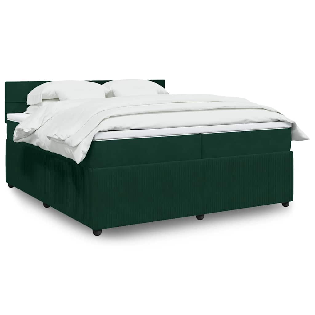 vidaXL Boxspring met matras fluweel roze 80x200 cm