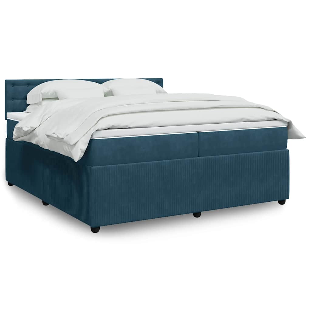 vidaXL Boxspring met matras fluweel roze 80x200 cm