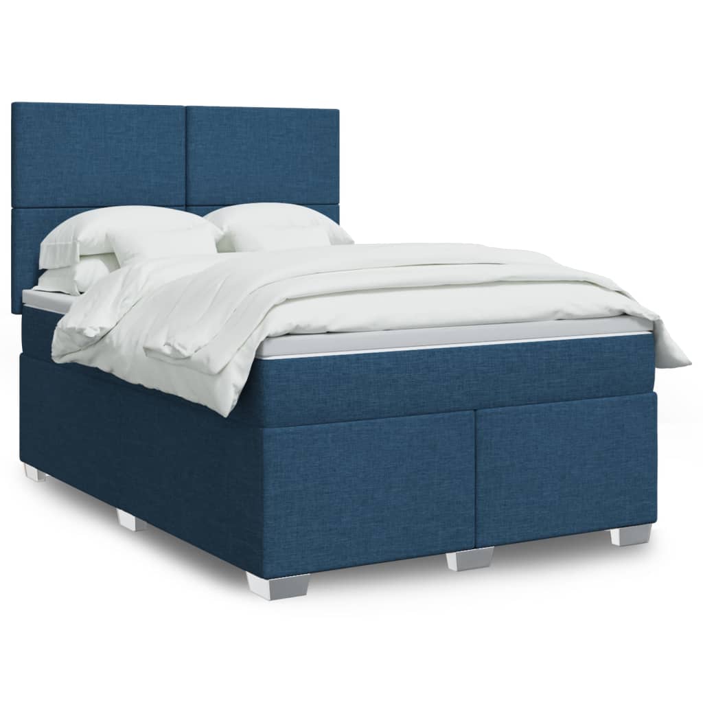 vidaXL Boxspring met matras stof lichtgrijs 90x200 cm