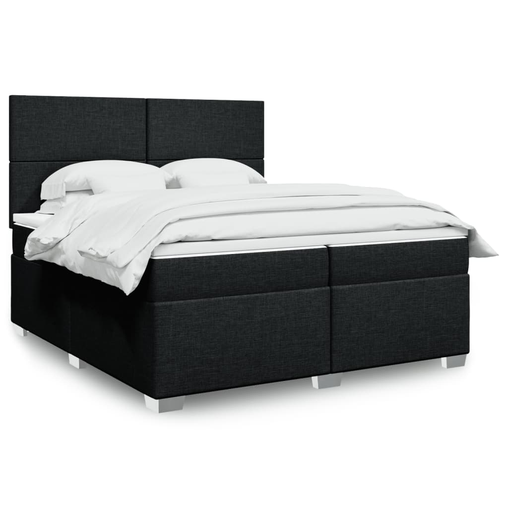 vidaXL Boxspring met matras stof lichtgrijs 90x200 cm
