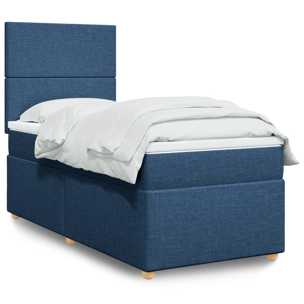 vidaXL Boxspring met matras stof zwart 80x200 cm