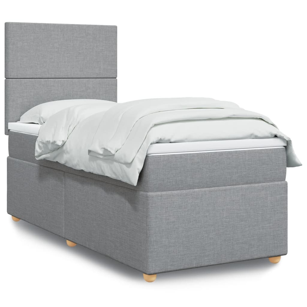 vidaXL Boxspring met matras stof zwart 80x200 cm