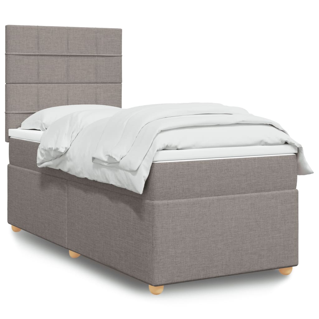 vidaXL Boxspring met matras stof zwart 80x200 cm