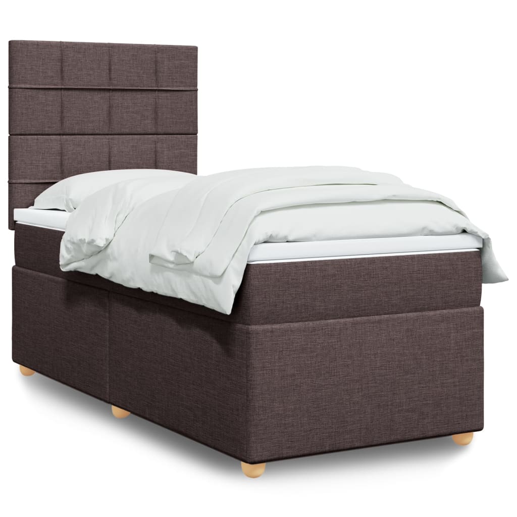 vidaXL Boxspring met matras stof zwart 80x200 cm