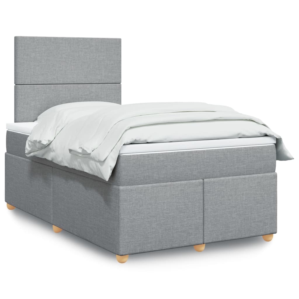 vidaXL Boxspring met matras stof zwart 80x200 cm