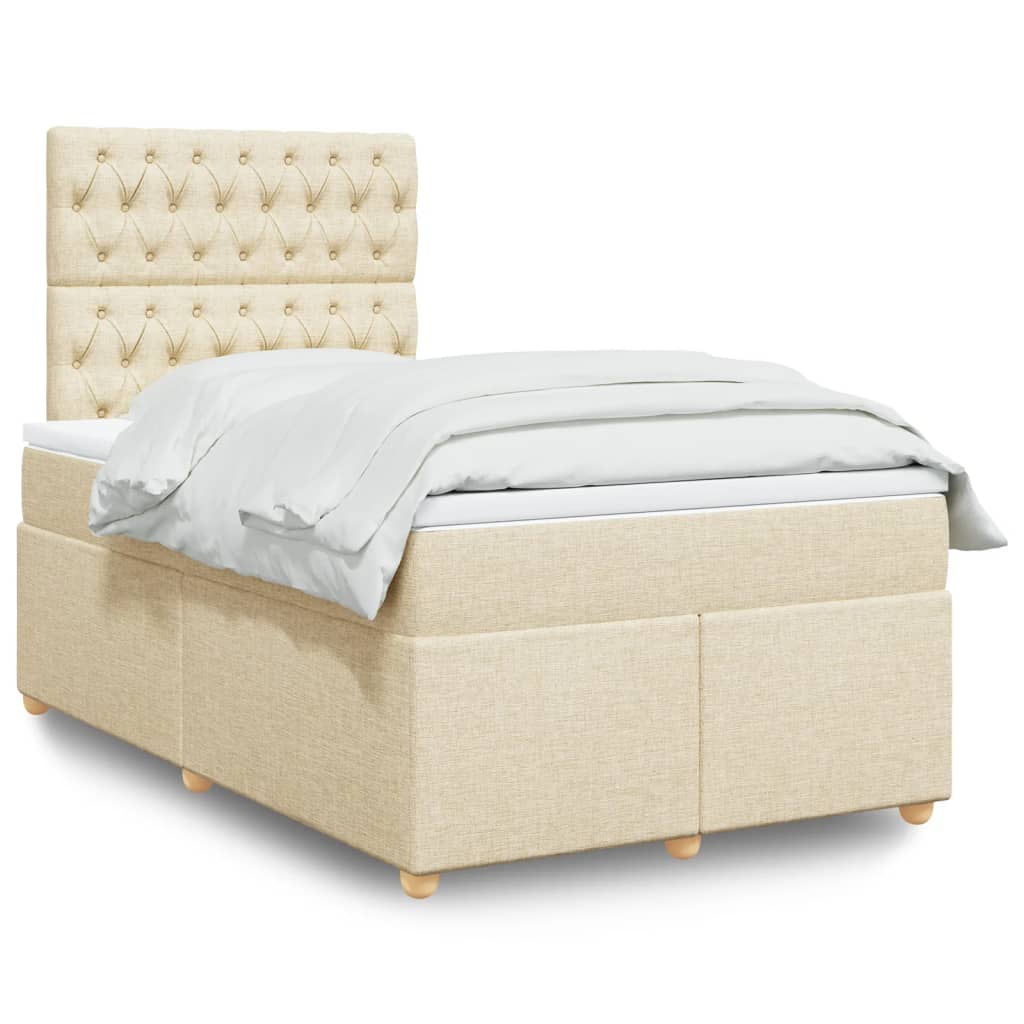 vidaXL Boxspring met matras stof zwart 80x200 cm