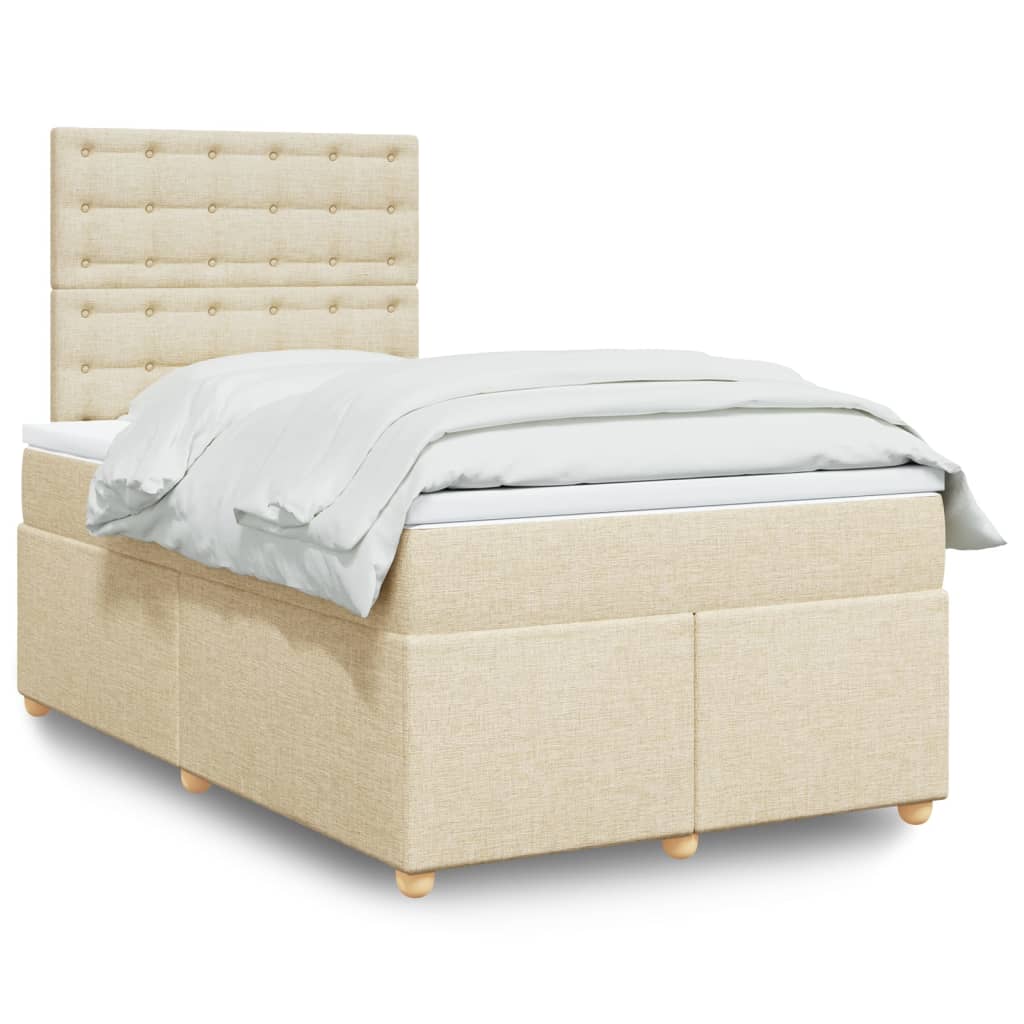 vidaXL Boxspring met matras stof zwart 80x200 cm